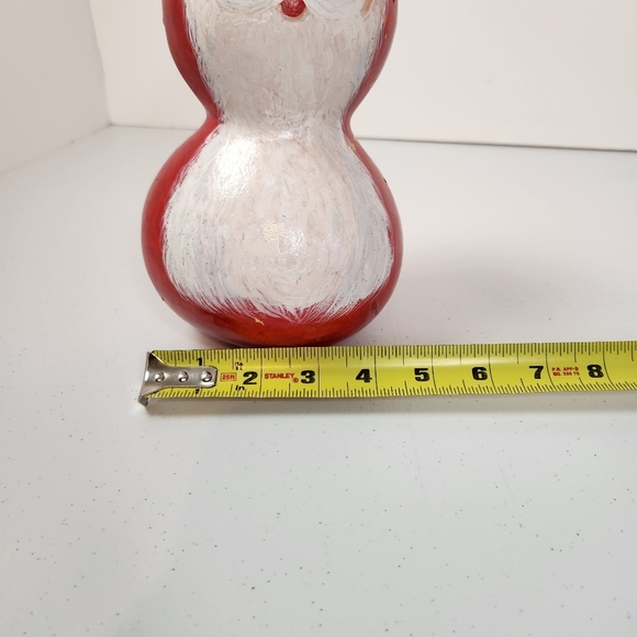 Santa Claus Hand Painted Gourd Folk Art Christmas Decoration Vintage Handmade - Picture 7 of 9